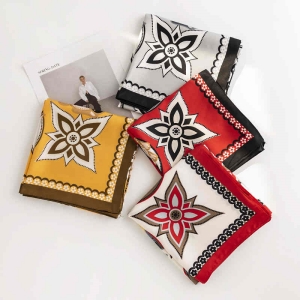 Printed silk scarves fashion commuter pocket square business tiein professional scarf scarf woman