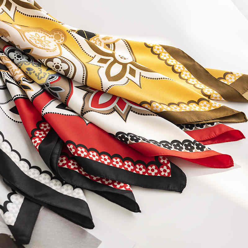 Printed silk scarves fashion commuter pocket square business tiein professional scarf scarf woman
