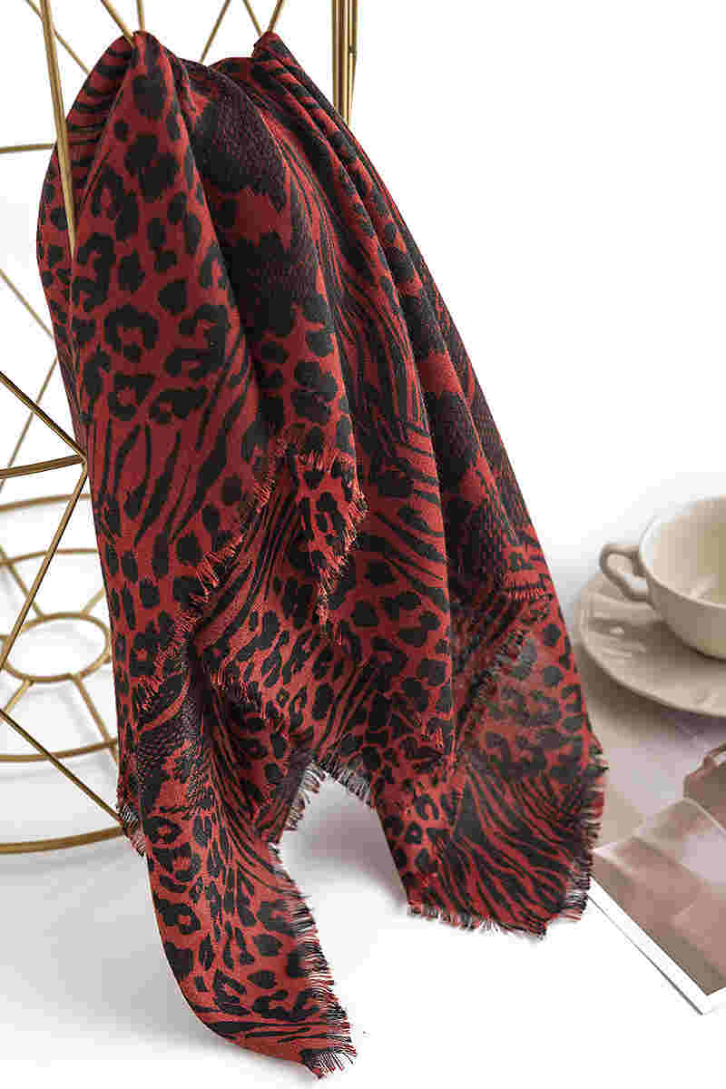 Fashion personality leopard print scarf fashion temperament printed warm imitation cashmere scarf scarf neck