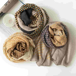 Fashion imitation silk scarf cotton hemp feel scarf four leaf grass sunscreen beach towel air conditioning shawl