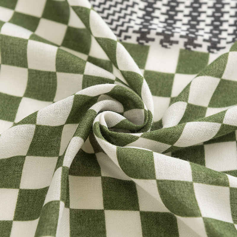 Checkerboard checkerboard plain print scarf female commuter houndstooth neck scarf light luxury elegant shawl