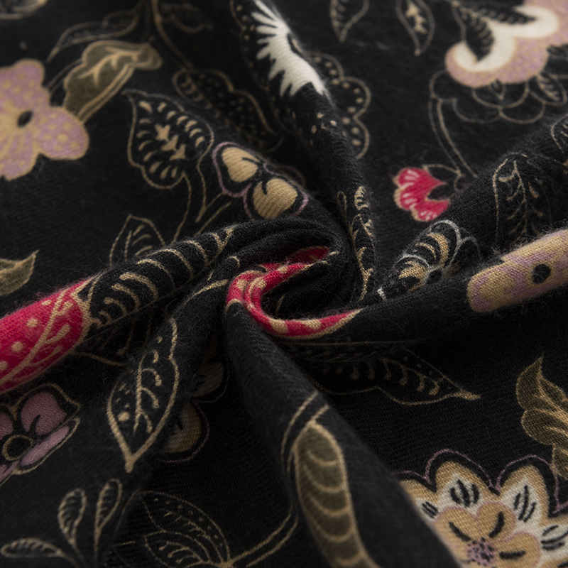 Floral twill thermal scarf fashion printing middle class imitation cashmere shawl soft waxy scarf