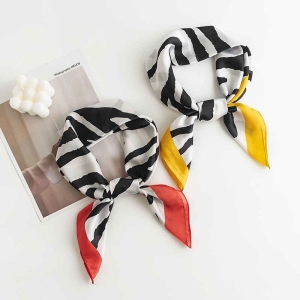 Simple Classic printed mesh scarf fashion commuting simulation silk scarf neck scarf formal wear