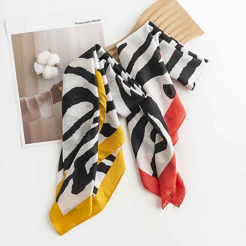 Simple Classic printed mesh scarf fashion commuting simulation silk scarf neck scarf formal wear