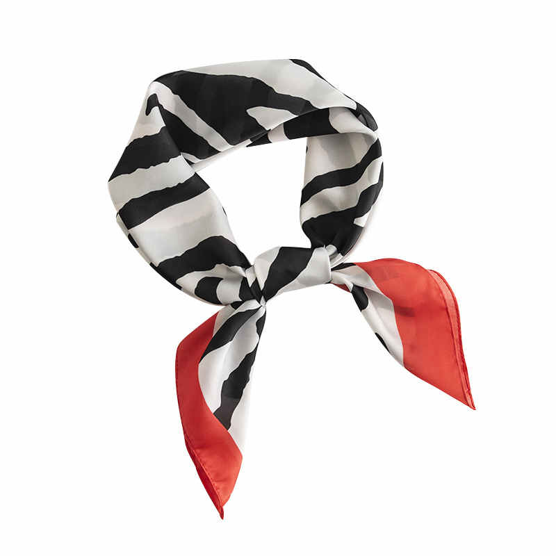 Simple Classic printed mesh scarf fashion commuting simulation silk scarf neck scarf formal wear