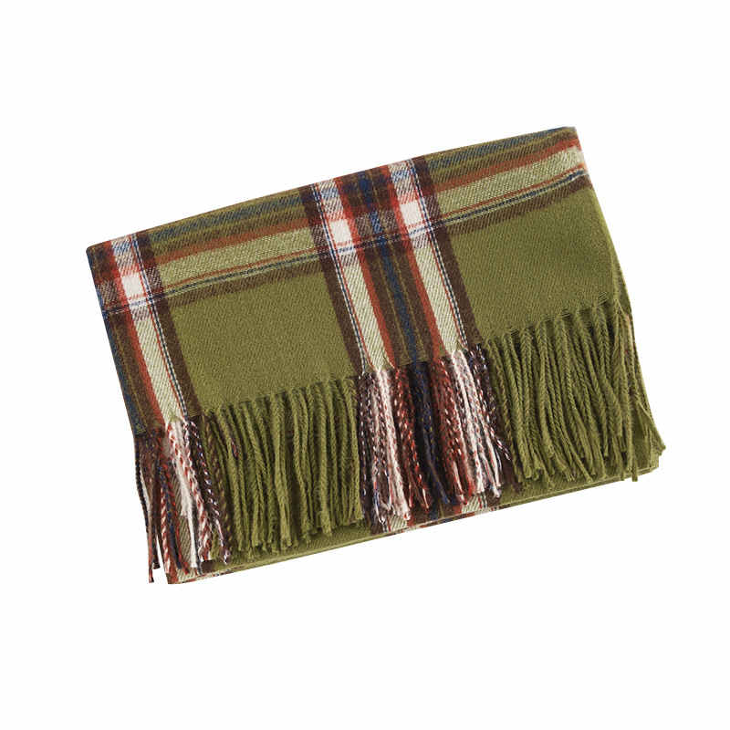 Elegant plaid scarf female fashion commuter imitation cashmere scarf simple shawl neck scarf