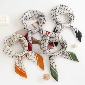 Simple Pocket Square fashion commuter simulation silk scarves  high sense professional wear scarves sunscreen scarves