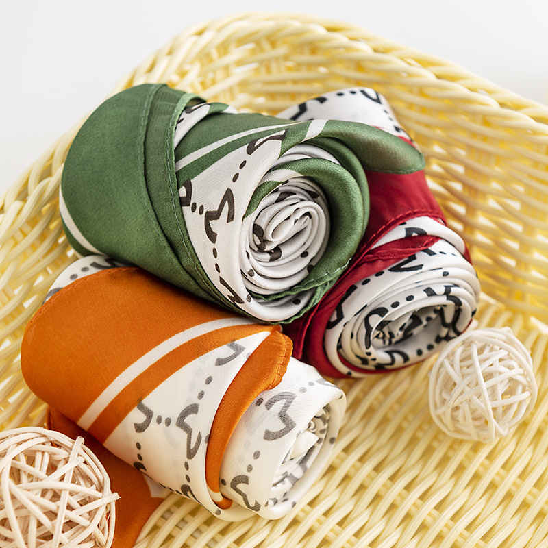 Simple Pocket Square fashion commuter simulation silk scarves  high sense professional wear scarves sunscreen scarves