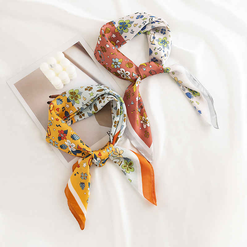 Floral print silk scarves fashion commuter scarf elegant business scarf scarf scarf