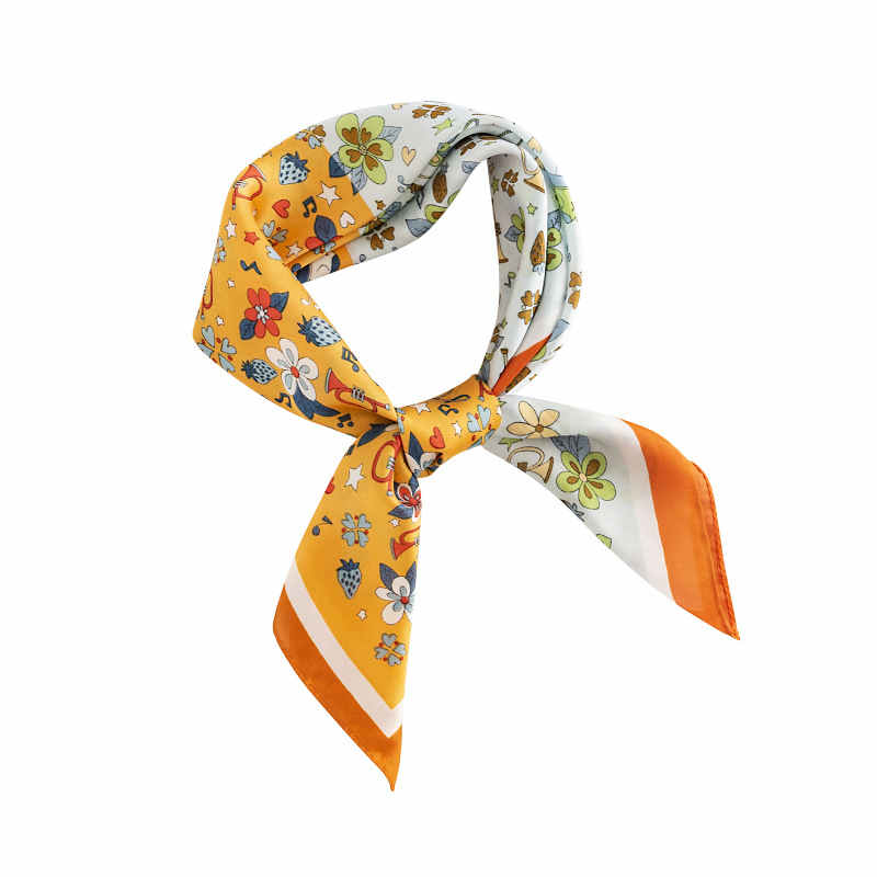 Floral print silk scarves fashion commuter scarf elegant business scarf scarf scarf