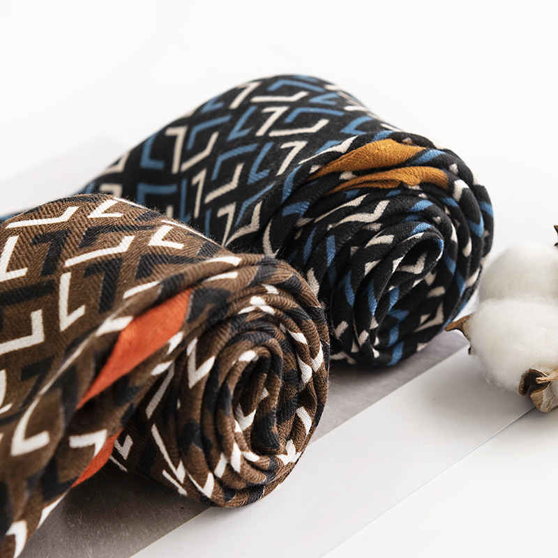 Printed pocket square fashion commuter silk scarves elegant senior sense professional dress scarf