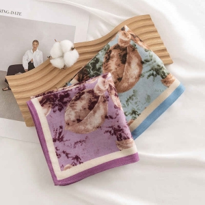 scarf plant flowers pattern simulation silk scarf summer sunscreen scarf woman professional wear