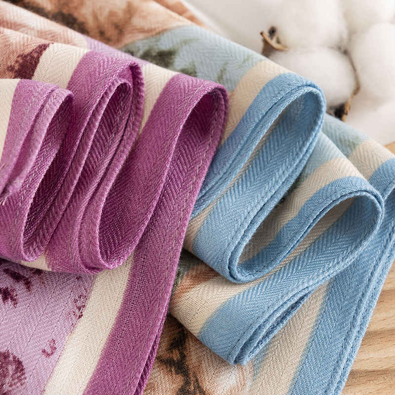 scarf plant flowers pattern simulation silk scarf summer sunscreen scarf woman professional wear
