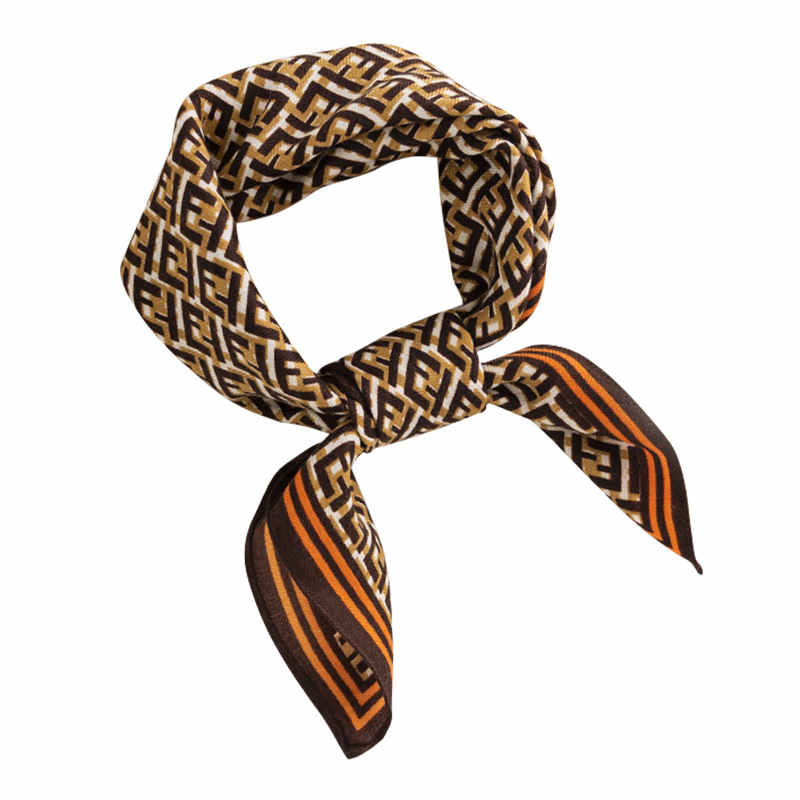 Retro Pocket Square elegant art imitation silk scarf pattern printing professional dress scarf scarf woman