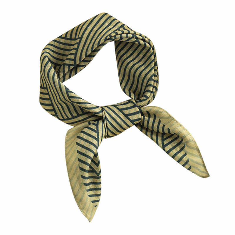 Striped art pocket square scarf retro imitation silk scarves fashionable temperament professional dress shirt scarf scarf woman