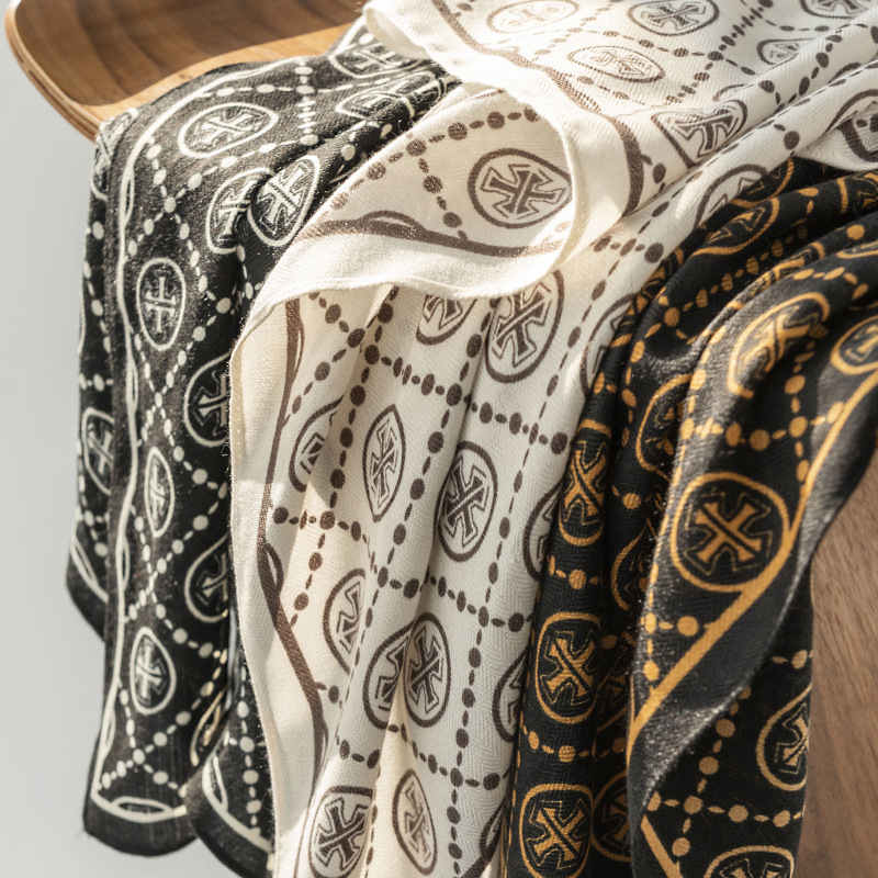 Sweet imitation silk scarves printed fashion scarf spring new thin pocket square