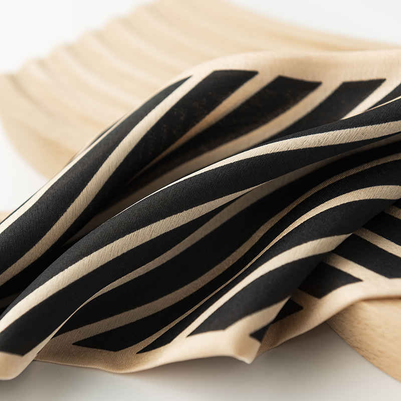 New style simple temperament imitation silk scarf striped shawl sweet professional scarf