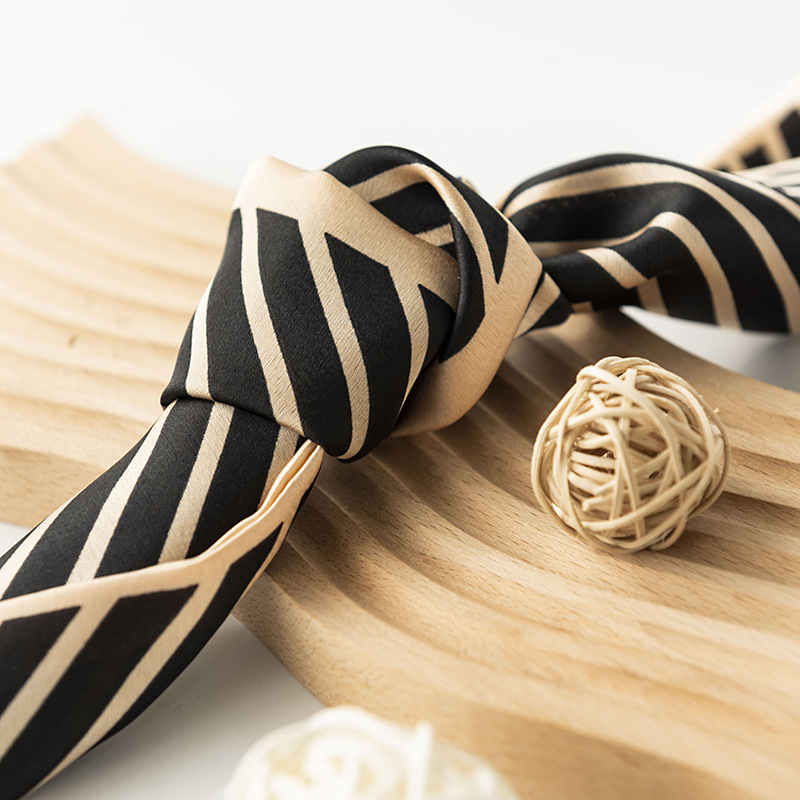 New style simple temperament imitation silk scarf striped shawl sweet professional scarf