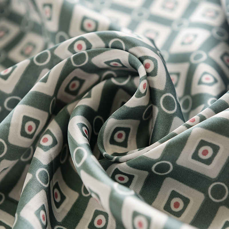 Imitation silk scarf fashion commuter scarf thin lattice printed pocket square scarf spring professional dress scarf woman
