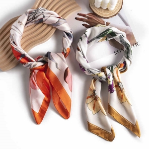 Newstyle small square scarf long imitation silk scarves spring neck scarf sunscreen scarf thin scarf