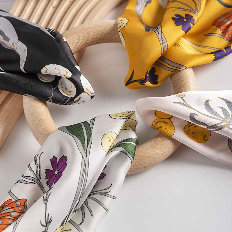 Newstyle small square scarf long imitation silk scarves spring neck scarf sunscreen scarf thin scarf