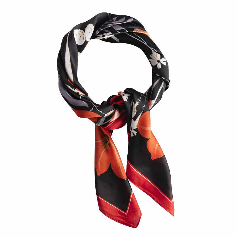 Newstyle small square scarf long imitation silk scarves spring neck scarf sunscreen scarf thin scarf