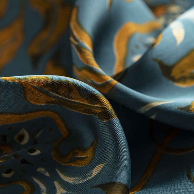 Retro printed silk scarves imitation female fashion artistic temperament pocket square scarf ladies professional suit scarf