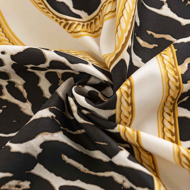 Art retro leopard print imitation silk scarves small square scarf fashion elegant professional scarf scarf