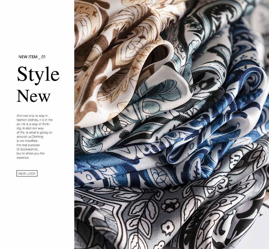 Imitation silk scarves retro thinstyle tiein silk scarves square