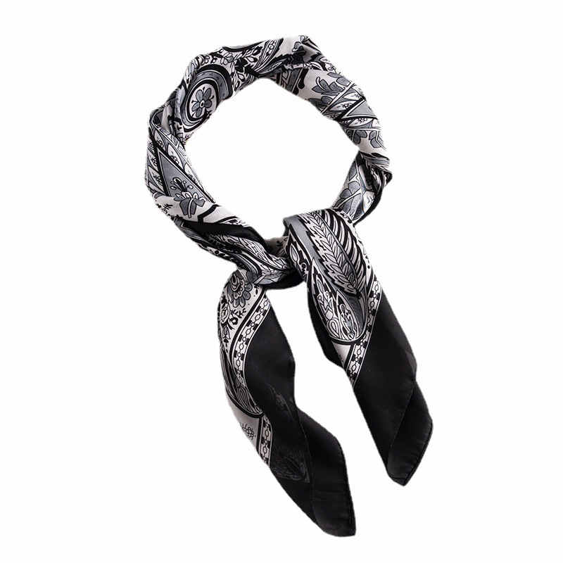 Imitation silk scarves retro thinstyle tiein silk scarves square