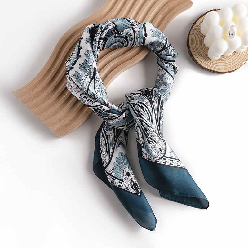 Imitation silk scarves retro thinstyle tiein silk scarves square