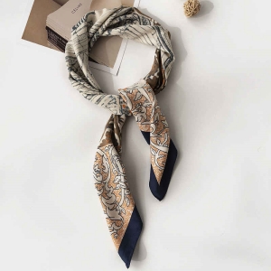 Imitation silk scarf wholesale fashion printing with spring pocket square scarf fashion commuter scarf
