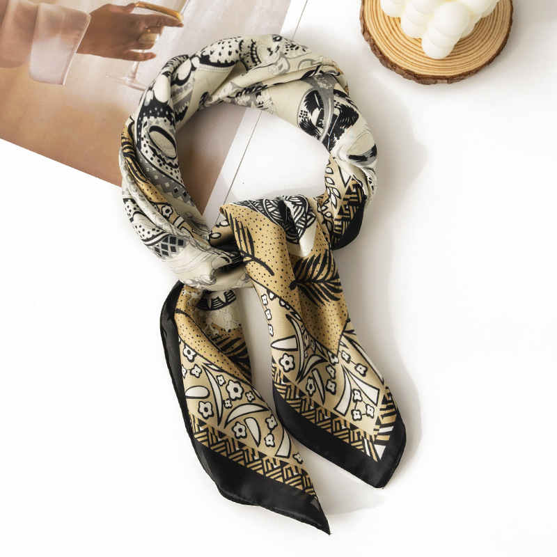 scarves simulation oil painting  pocket handkerchief assorted professional commuting personality scarves