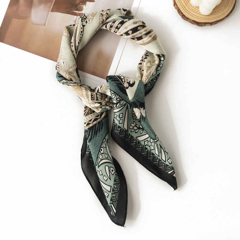 scarves simulation oil painting  pocket handkerchief assorted professional commuting personality scarves
