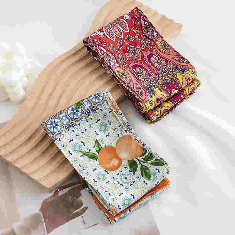 Fashion commuter chiffon scarf new female print with ribbon