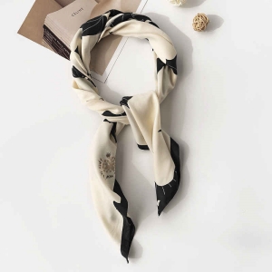 Spring imitation silk scarves fashion commuter small square scarf women with shirt neck thin style scarf