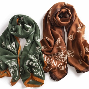 Letters of the newstyle scarves spring imitation silk scarves airconditioned room shawl sunscreen