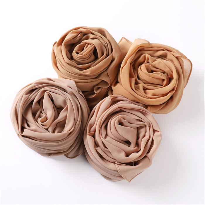 Pearl Chiffon Scarf Female Solid color pearl chiffon scarf women bag turban shawl scarf wholesale