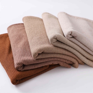 Solid color elastic breathable striped gauze scarf cover shawl