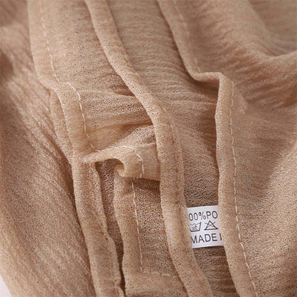 Solid breathable wrinkled scarf