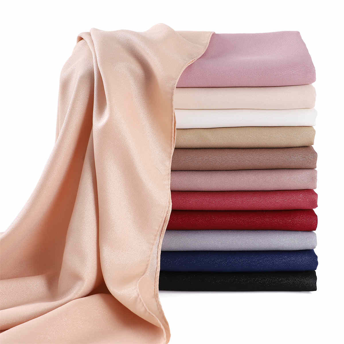 Solid color streamer chiffon diamond random linen long scarf shawl