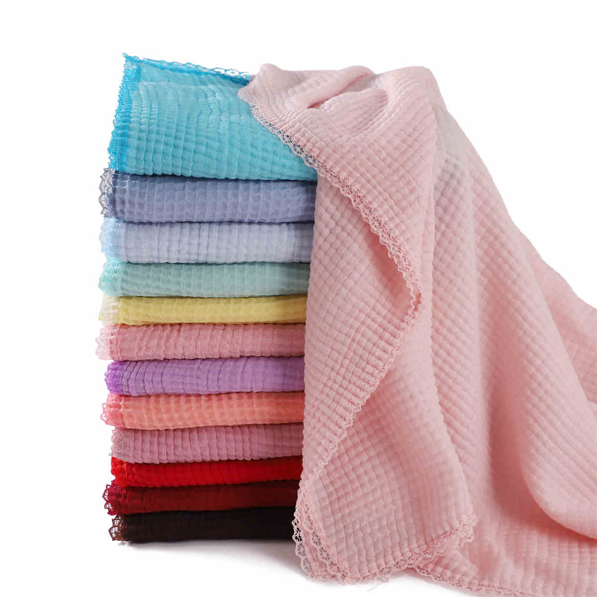 Hemp Scarf Candy Color Versatile Shawl