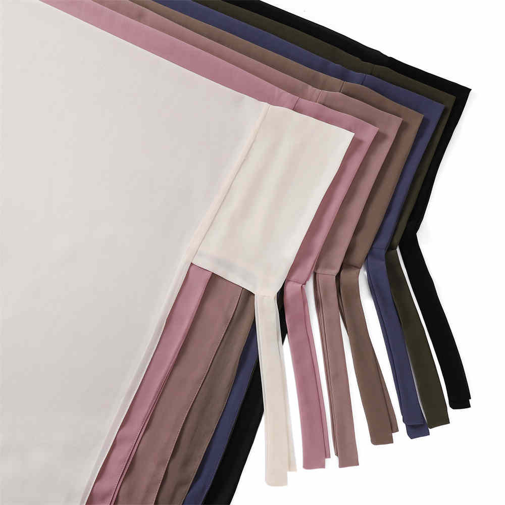 Breathable Solid Pearl Chiffon Strap Scarf Scarf