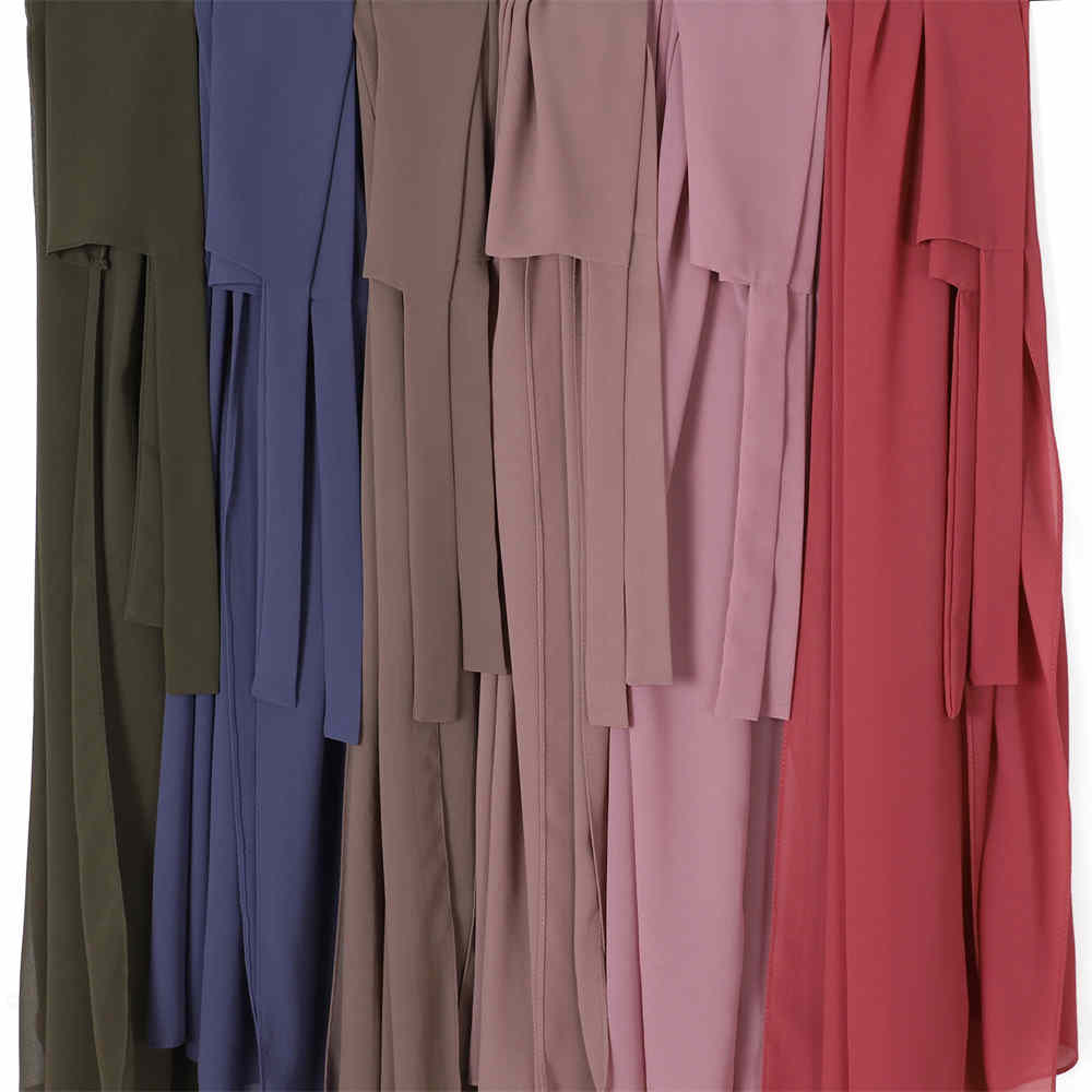 Breathable Solid Pearl Chiffon Strap Scarf Scarf