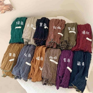 Solid cotton  linen scarf shawl
