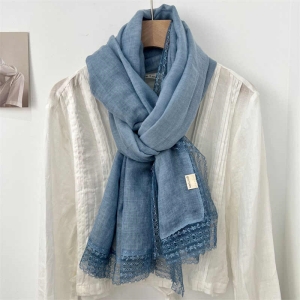 Cotton  linen shawl solid color
