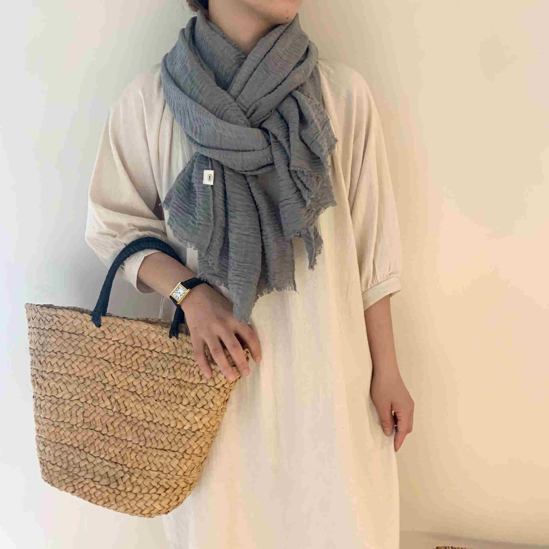 Cotton  linen scarf solid shawl