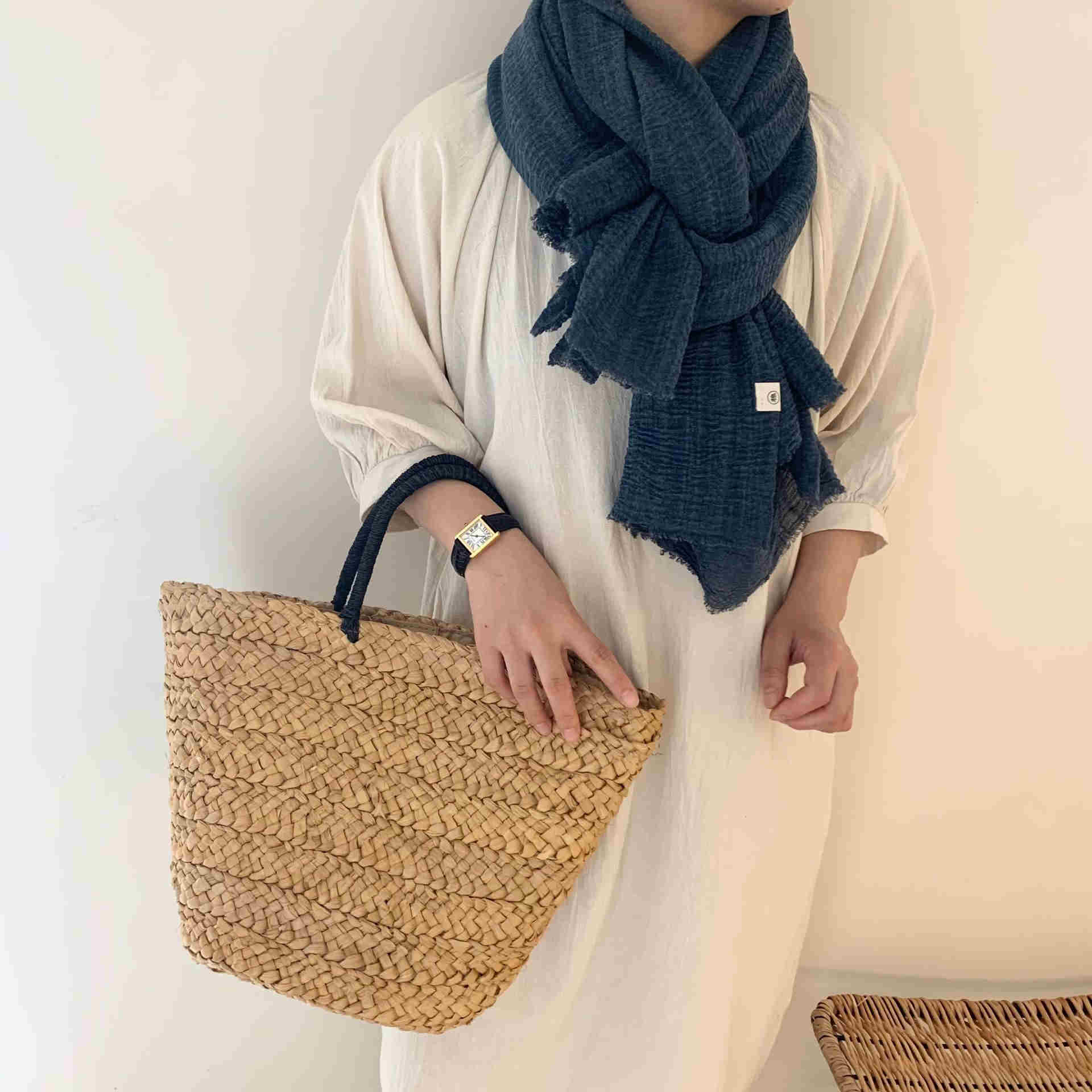 Cotton  linen scarf solid shawl
