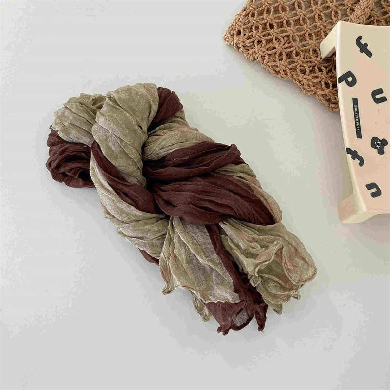 Contrast Scarf Long Soft Hemp Shawl