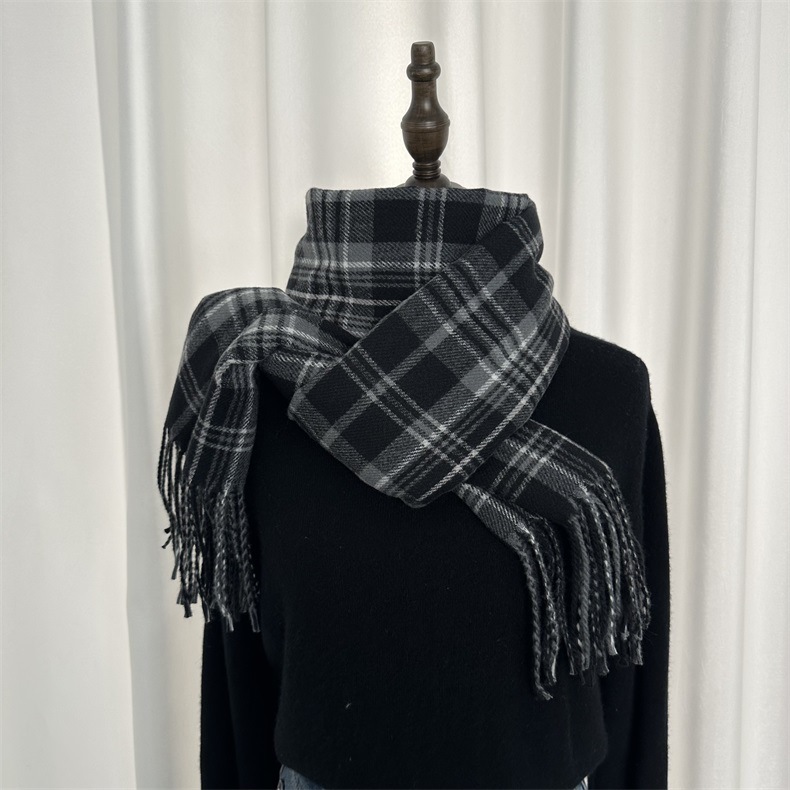 Wholesale Plaid Scarf Cashmere Knitted Scarf